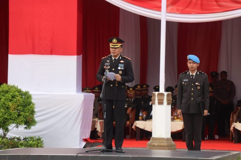 Upacara Hari Bhayangkara ke 78, Kapolres Aceh Timur: Polri Harus Mampu Menyesuaikan Diri Dalam Menghadapi Tantangan dan Perubahan Zaman