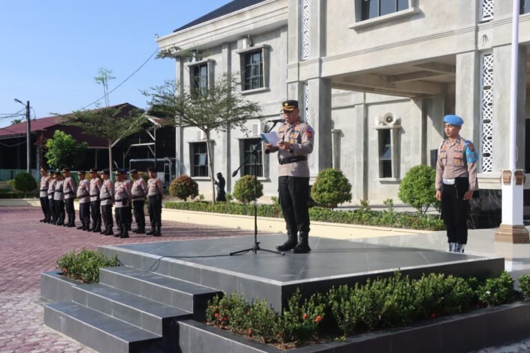 Wakapolres Aceh Timur Pimpin Apel Gelar Pasukan Operasi Patuh Seulawah 2024