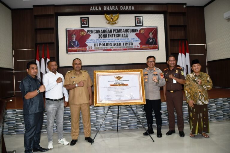 Aceh Timur Pj. Bupati  Dukung Pencanangan Zona Integritas di Polres Aceh Timur