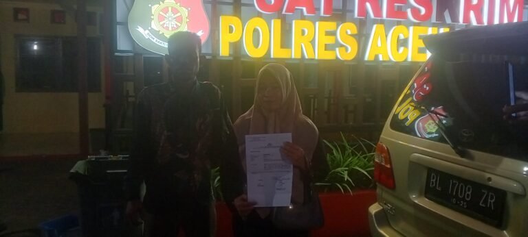Terkait Pencemaran Nama Baik Rosmanidar Laporkan ZH Kepolres Aceh Timur