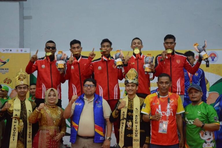 Aceh Sabet Emas Nomor Double Event Cabor Sepak Takraw PON