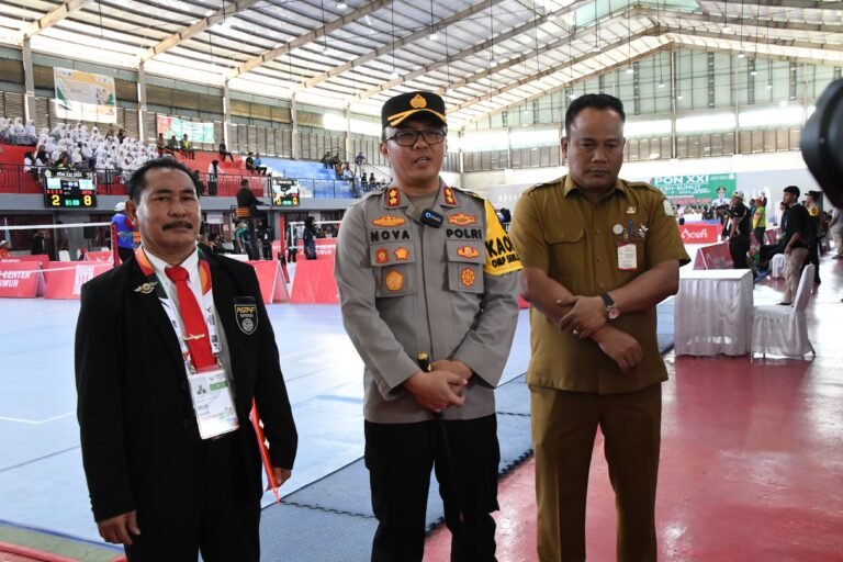 Kapolres Aceh Timur Pantau Pengamanan Cabor Sepak Takraw PON XXI