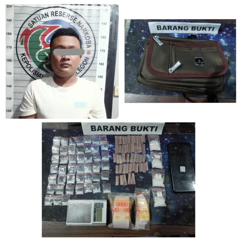 Satreskoba Polres Cilegon amankan 45 ( empat puluh lima) paket sabu sabu.