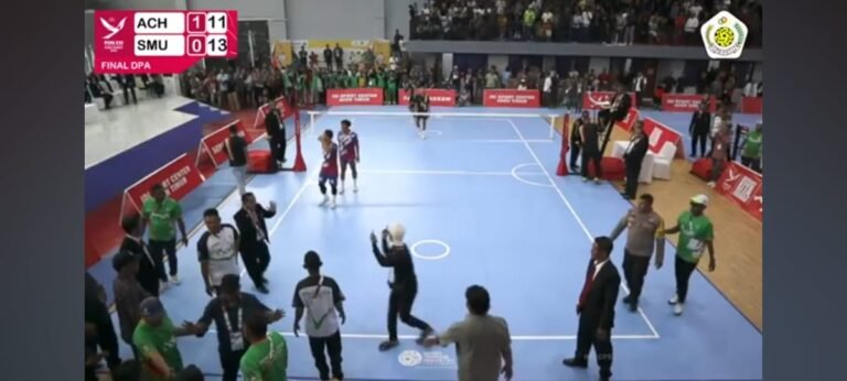 Kericuhan Warnai Laga Grand Final Double Events Putra PON XXI di Aceh Timur, Aceh Raih Emas Usai Protes Keputusan Wasit