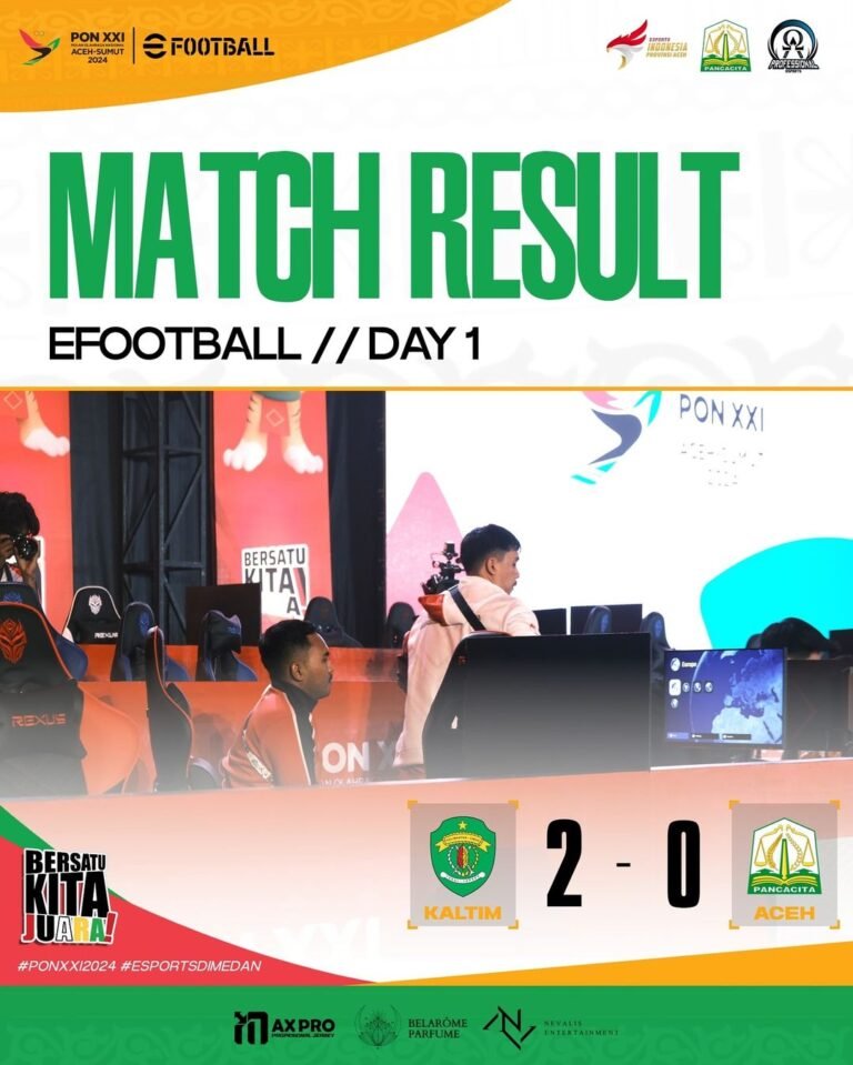 PON XXI Aceh-Sumut, Kaltim Taklukkan Aceh Di Cabor E-Sport