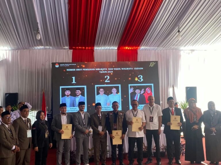 Penetapan Nomor Urut Calon Walikota dan Wakil Walikota Cilegon 2024 Tiga Pasangan Siap Berlaga