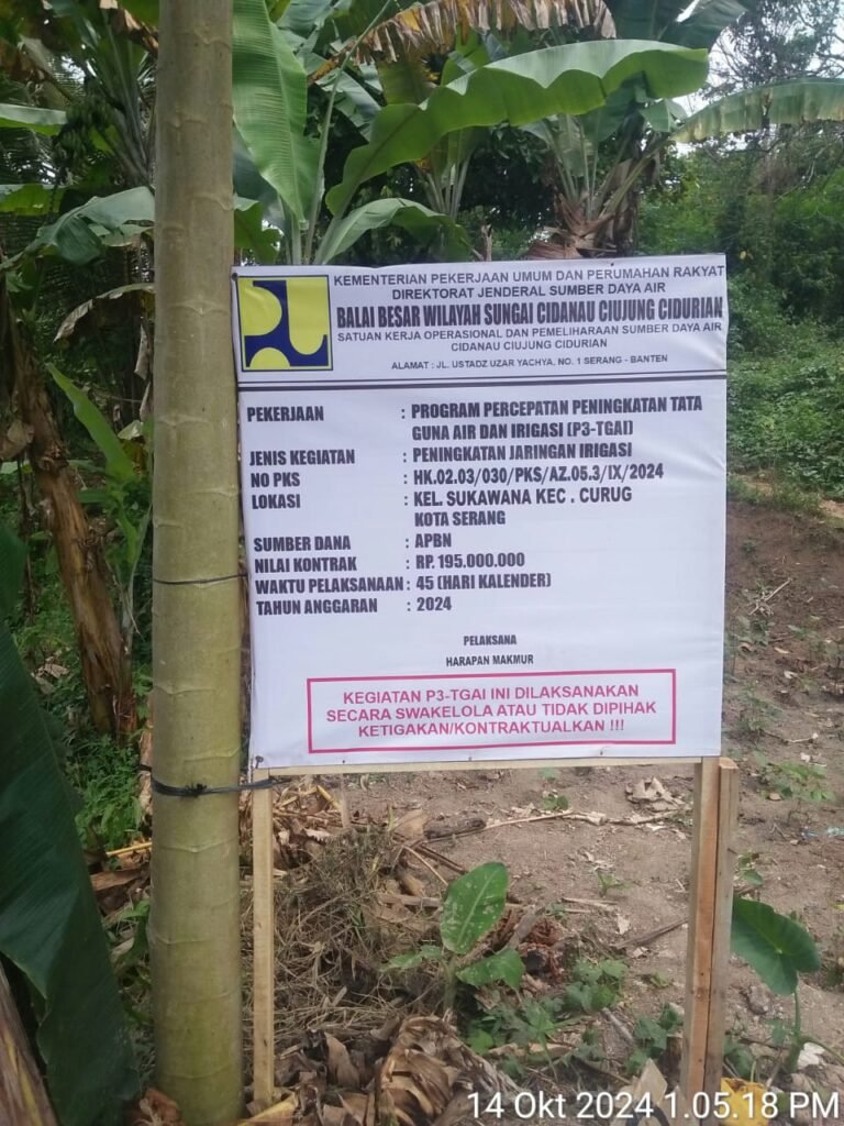 Peningkatan Tata Guna Air Irigasi di Sukawana Diduga Dikerjakan Asal Asalan