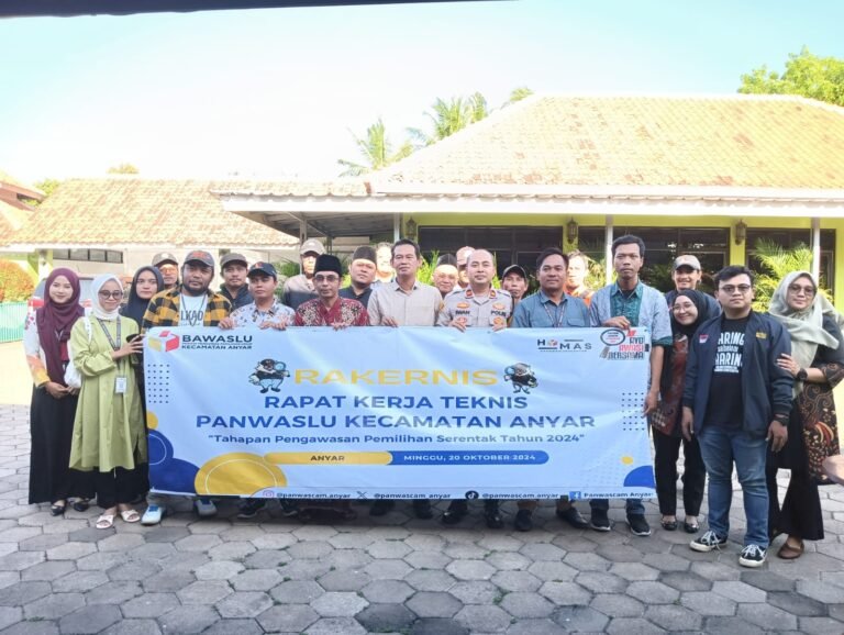 Gelar Rakernis, Panwascam Anyar Berharap Pilkada 2024 di Kecamatan Anyar Berjalan Secara Kondusif 