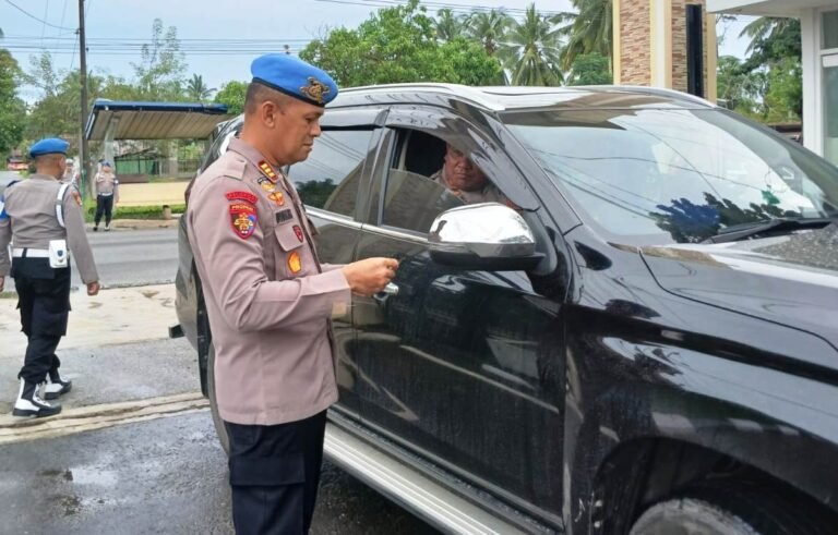 Wakapolres Aceh Timur Pimpin Gaktibplin Kendaraan Personel