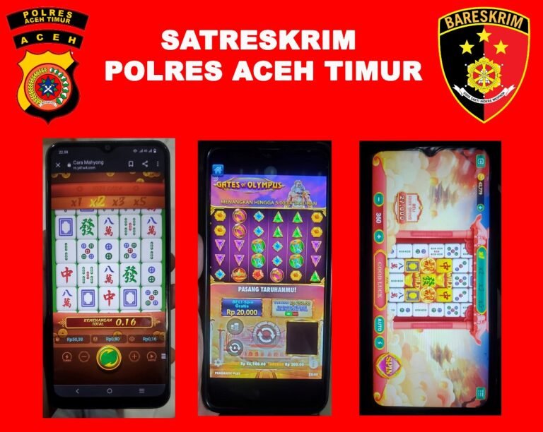 Polres Aceh Timur Amankan 3 Pelaku Judol