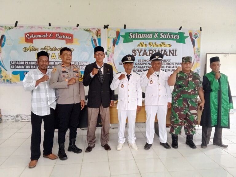 Camat Darul Fallah Lantik Dua Pj Keuchik