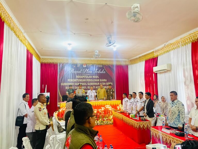 Pj Bupati Aceh Timur Hadiri Rapat Pleno Terbuka KIP