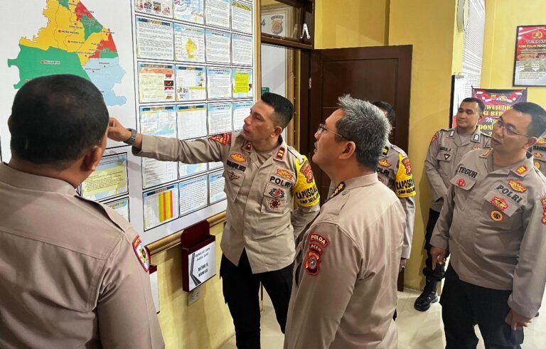 Polres Aceh Timur Menerima Kunjungan Tim Wasops Operasi Mantap Praja Seulawah 2024 Polda Aceh
