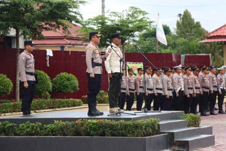 Jelang Nataru, Polres Aceh Timur Laksanakan Apel Gelar Pasukan Operasi Lilin Seuawah 2024