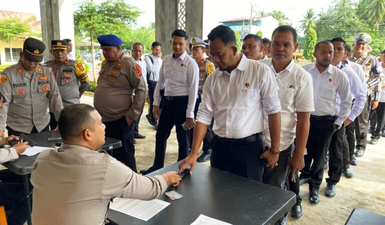 Polres Aceh Timur Gelar Pemeriksaan Anggota Pemegang Senpi