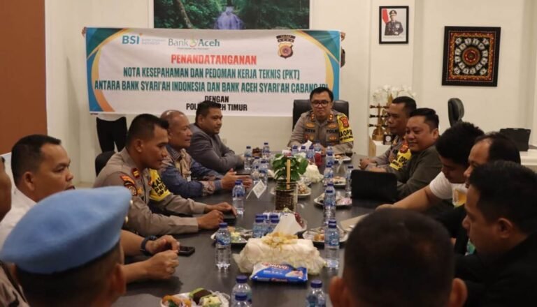 Polres Aceh Timur Lakukan Penandatanganan MoU NKK dan PKT Pengamanan Objek Vital