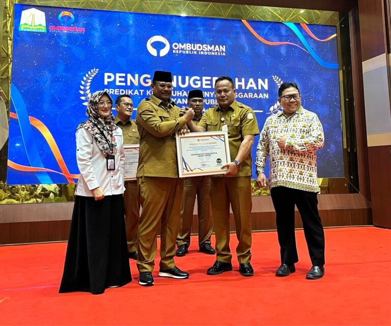 Aceh Timur Raih Predikat Kepatuhan Pelayanan Publik 2024.