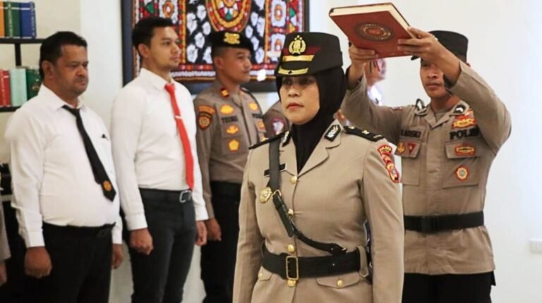 Kapolres Aceh Timur Lantik Kompol Dewi Maulidar Sebagai Kabagren