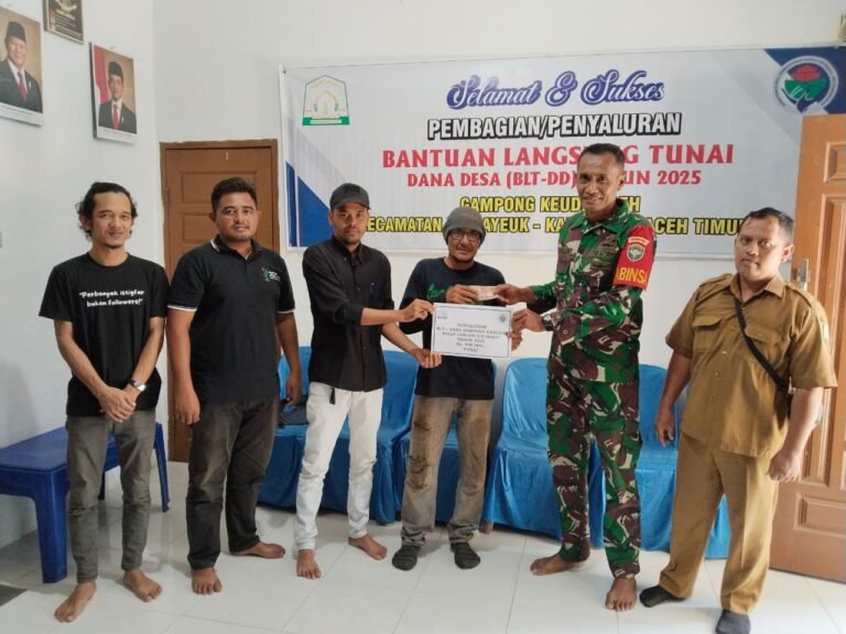 Penyaluran BLT di Keude Aceh Idi Rayeuk Berjalan Lancar, 39 KPM Terima Bantuan