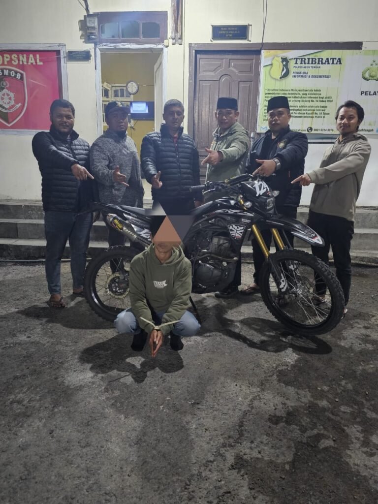 Sat Reskrim Polres Aceh Tengah Ringkus Pelaku Pencuri Motor, Pelaku Tak Lain Temannya Sendiri