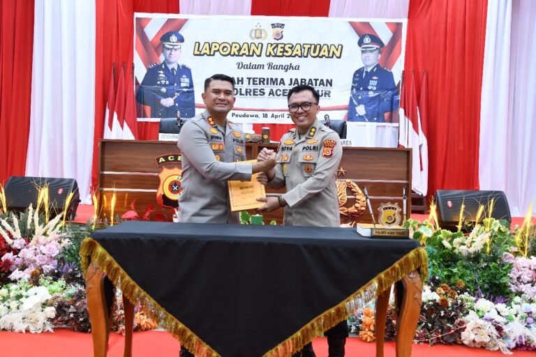 Polres Aceh Timur Gelar Lepas Sambut Kapolres