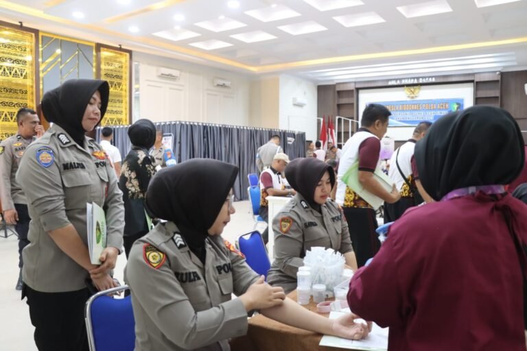 Pastikan Kesehatan Personel Prima, Polres Aceh Timur Gelar Rikkes Berkala