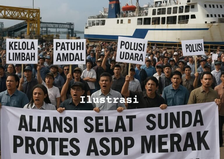 ASDP Merak Dianggap Bungkam, Aliansi Selat Sunda Soroti Limbah dan Polusi Pelabuhan