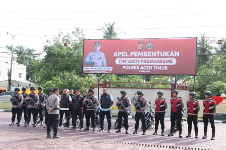 Cegah Premanisme, Polres Aceh Timur Bentuk Tim Satgas Anti Premanisme