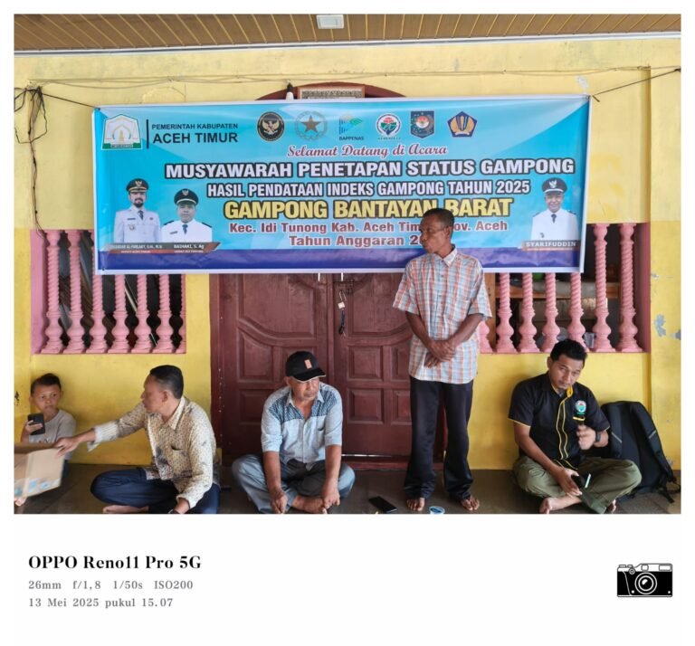 Pemerintah Gampong Bantayan Barat Gelar Musyawarah Penetapan Status Desa Berdasarkan IDG 2025