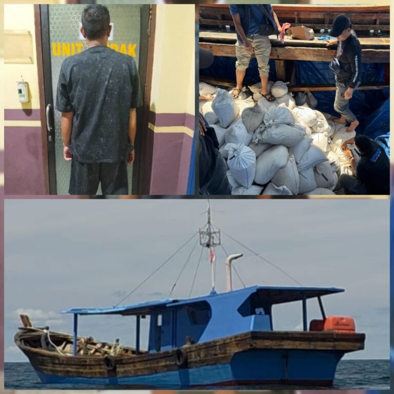 Dit Polairud Polda Babel Berhasil Gagalkan Pengangkutan 20 Ton Pasir Timah Di Perairan Bangka Barat