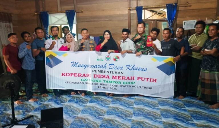 Kapolsek Simpang Jernih Dukung Penuh Pembentukan Koperasi Merah Putih sebagai Penggerak Ekonomi Desa