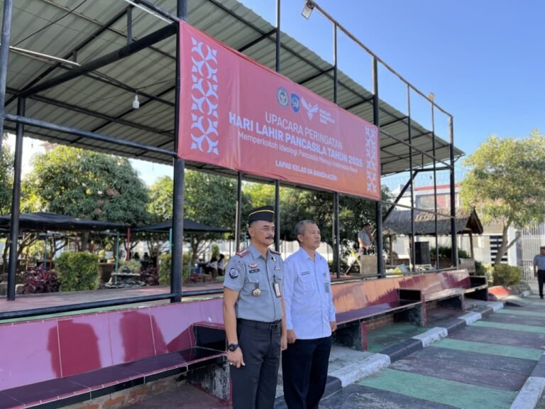Peringati Hari Lahir Pancasila, Kanwil Dirjenpas Aceh Bersama Lapas Banda Aceh Gelar Upacara Peringatan Lahir Nya Pancasila.