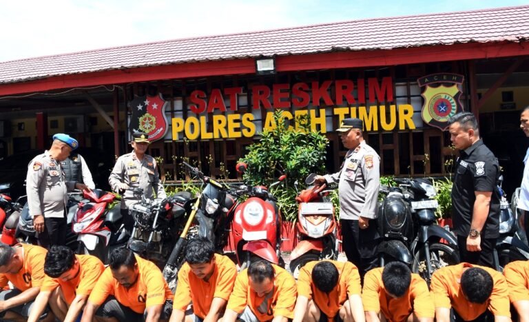POLRES ACEH TIMUR BERHASIL AMANKAN 17 PELAKU CURANMOR PADA OPERASI SIKAT SEULAWAH 2025