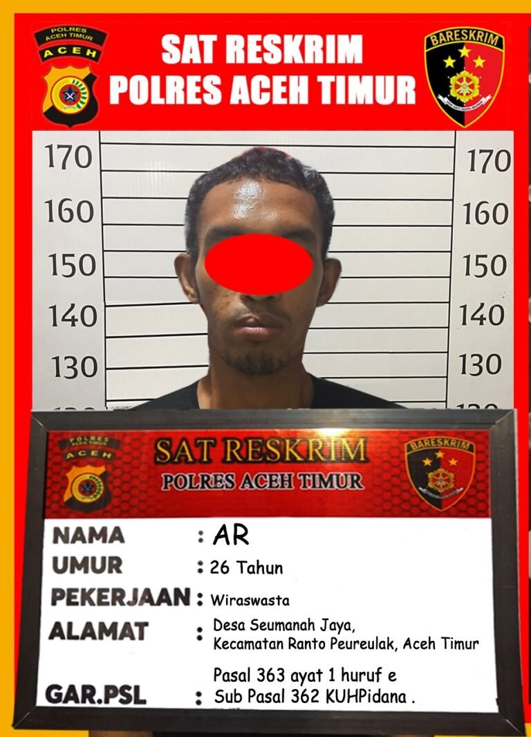 Polres Aceh Timur Berhasil Amankan Pelaku Pembobol Agen BSI Link di Peureulak