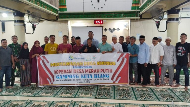 Pemerintah Gampong Kota Blang Gelar Musdesus Pembentukan Koperasi Merah Putih