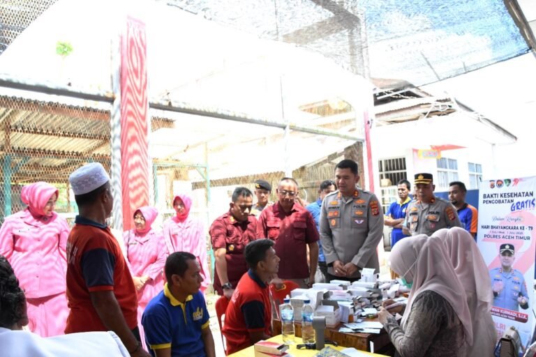 Ratusan Warga Binaan Lapas Kelas IIB Idi Peroleh Pengobatan Gratis dari Polres Aceh Timur di Hari Bhayangkara Ke 79