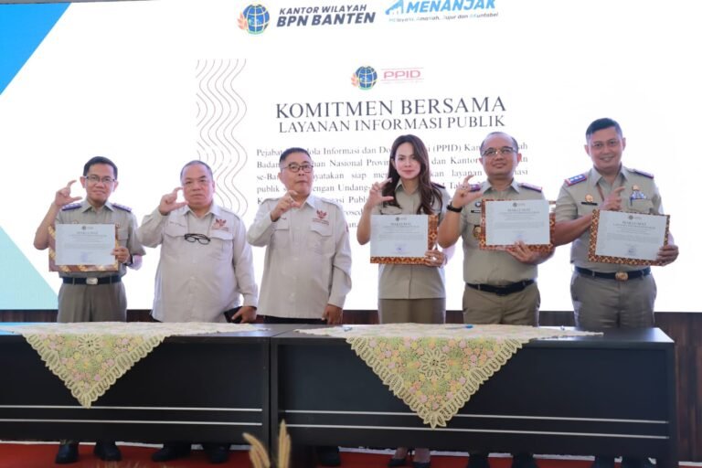 Komitmen Bersama Dorong Keterbukaan Informasi Publik Kantor Pertanahan se-Provinsi Banten