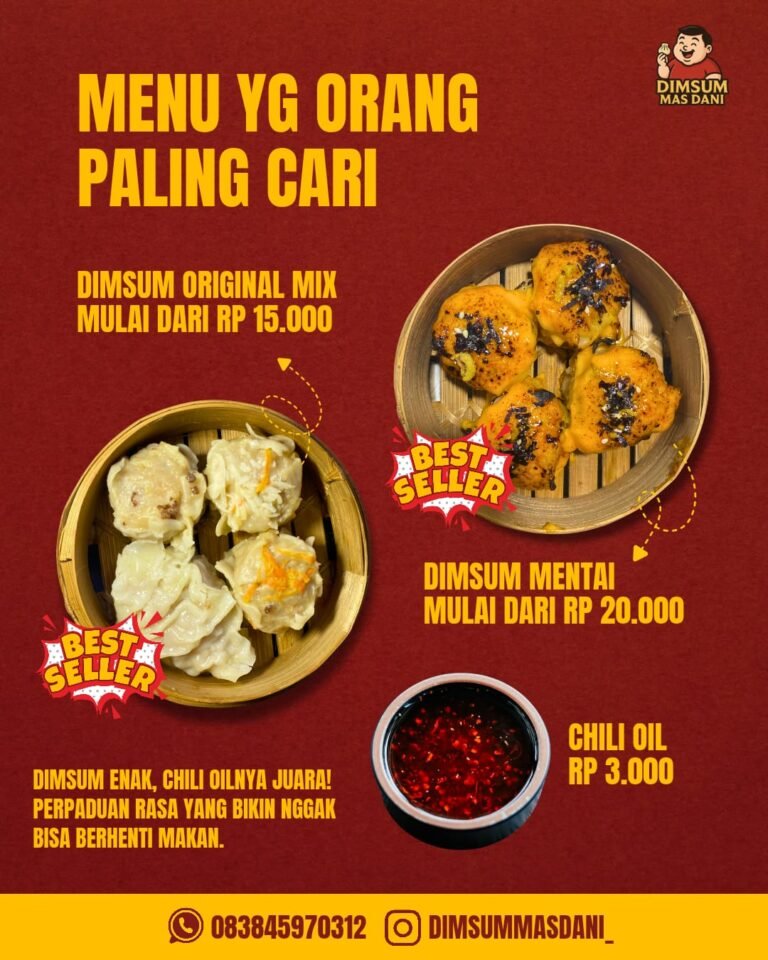 Dimsum Mas Dani, Pilihan Favorit Warga Cilegon dengan Varian Rasa Menggugah dan Harga Terjangkau