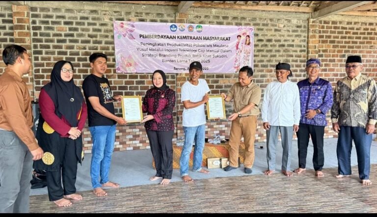 Pokdarwis Maulana Yusuf Banten lama dan Unsera Kolaborasi Ciptakan Batik Sukadiri Lor dan batik Sukadiri kidul Serta Angkat Kearifan Lokal