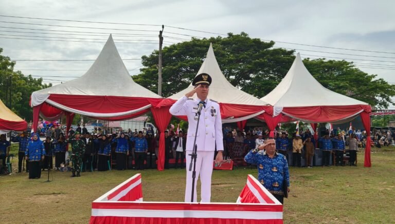 Camat Darul Aman Pimpin Upacara HUT RI ke-80, Dimeriahkan dengan Pentas Seni