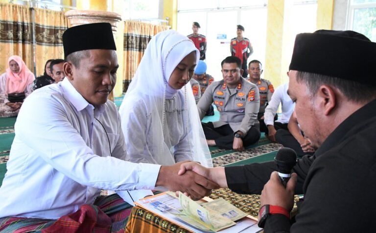 Polres Aceh Timur Fasilitasi Tahanan Satresnarkoba Melaksanakan Akad Nikah