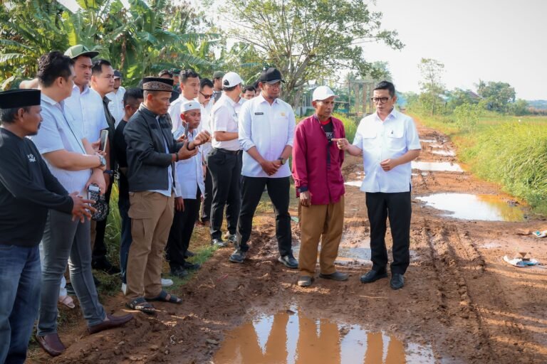 Masuk Program Bang Andra, Gubernur Banten Andra Soni Tinjau Jalan Poros Desa Sindang Asih – Badak Anom Kabupaten Tangerang