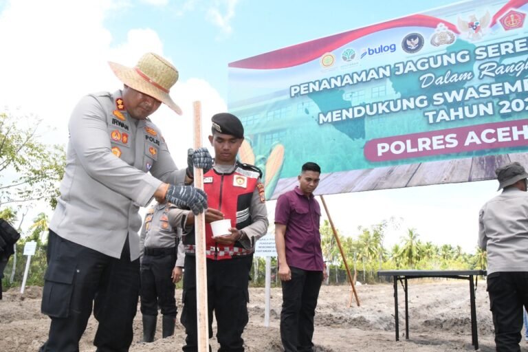 Wujudkan Swasembada Pangan, Polres Aceh Timur Tanam Jagung Serentak Kuartal IV Tahun 2025