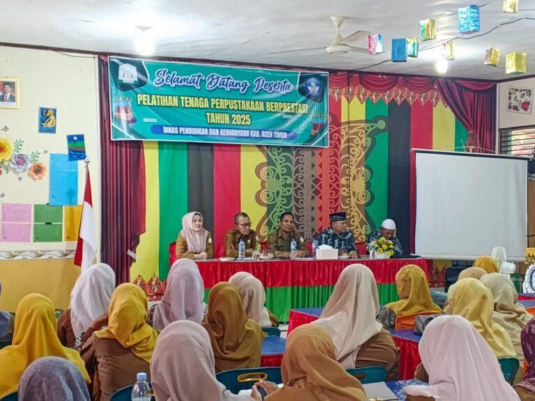 Dinas Pendidikan dan Kebudayaan Aceh Timur Gelar Pelatihan Perpustakaan Berprestasi