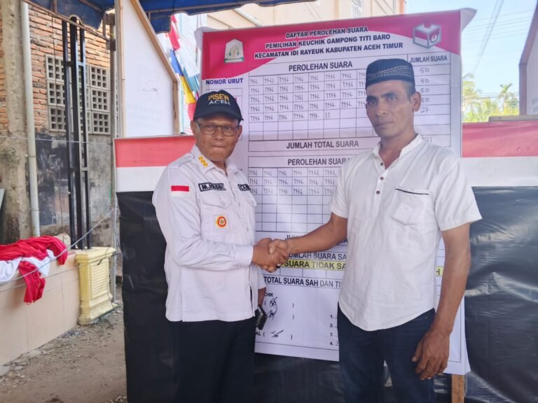 Abdul Manaf Menang Mutlak Terpilih Sebagai Keuchik Gampong Titi Baro