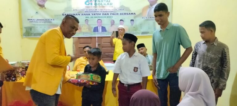 Puncak Akhir Kegiatan HUT Ke 61,DPD II partai Golkar Gelar Syukuran dan Santuni Anak Yatim Serta Zikir Bersama