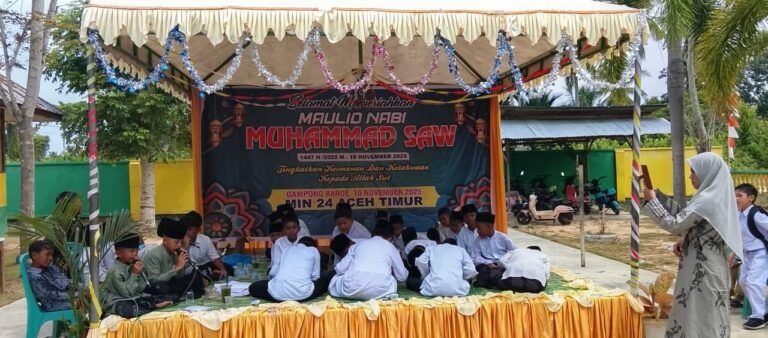 MIN 24 Aceh Timur Gelar Aneka Lomba Islami Sambut Maulid Nabi Muhammad SAW 1447 H