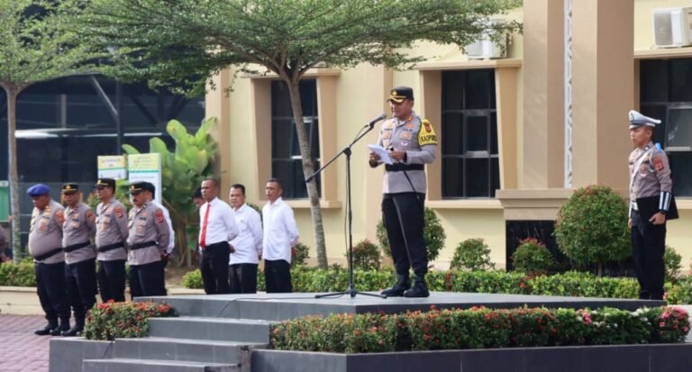 Kapolres Aceh Timur Pimpin Apel Gelar Pasukan Operasi Zebra Seulawah 2025