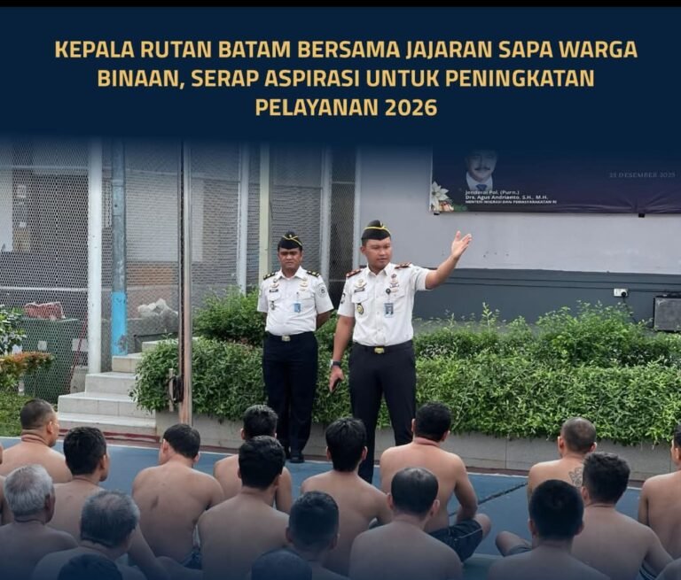Kepala Rutan Batam Bersama Jajaran Sapa Warga Binaan, Serap Aspirasi untuk Peningkatan Pelayanan 2026