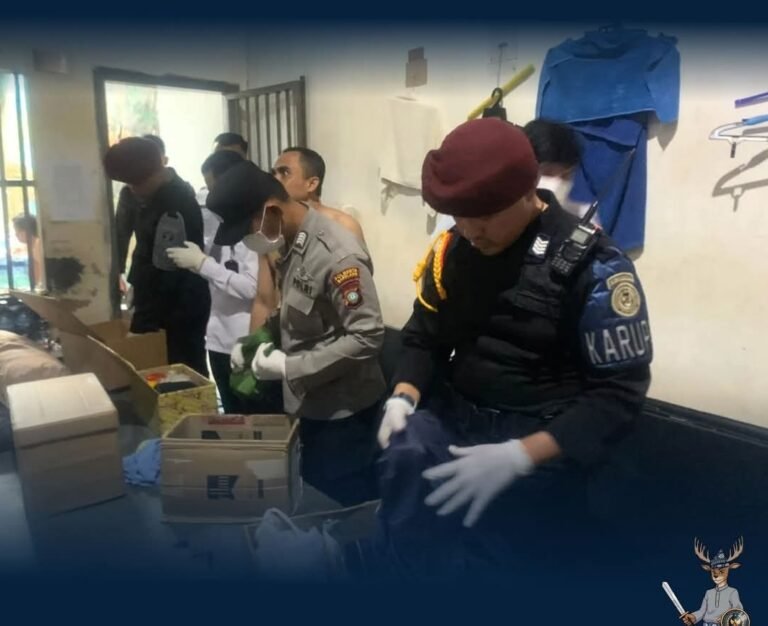 Cegah Peredaran Barang Terlarang,Rutan Batam Laksanakan Razia Gabungan Bersama APH